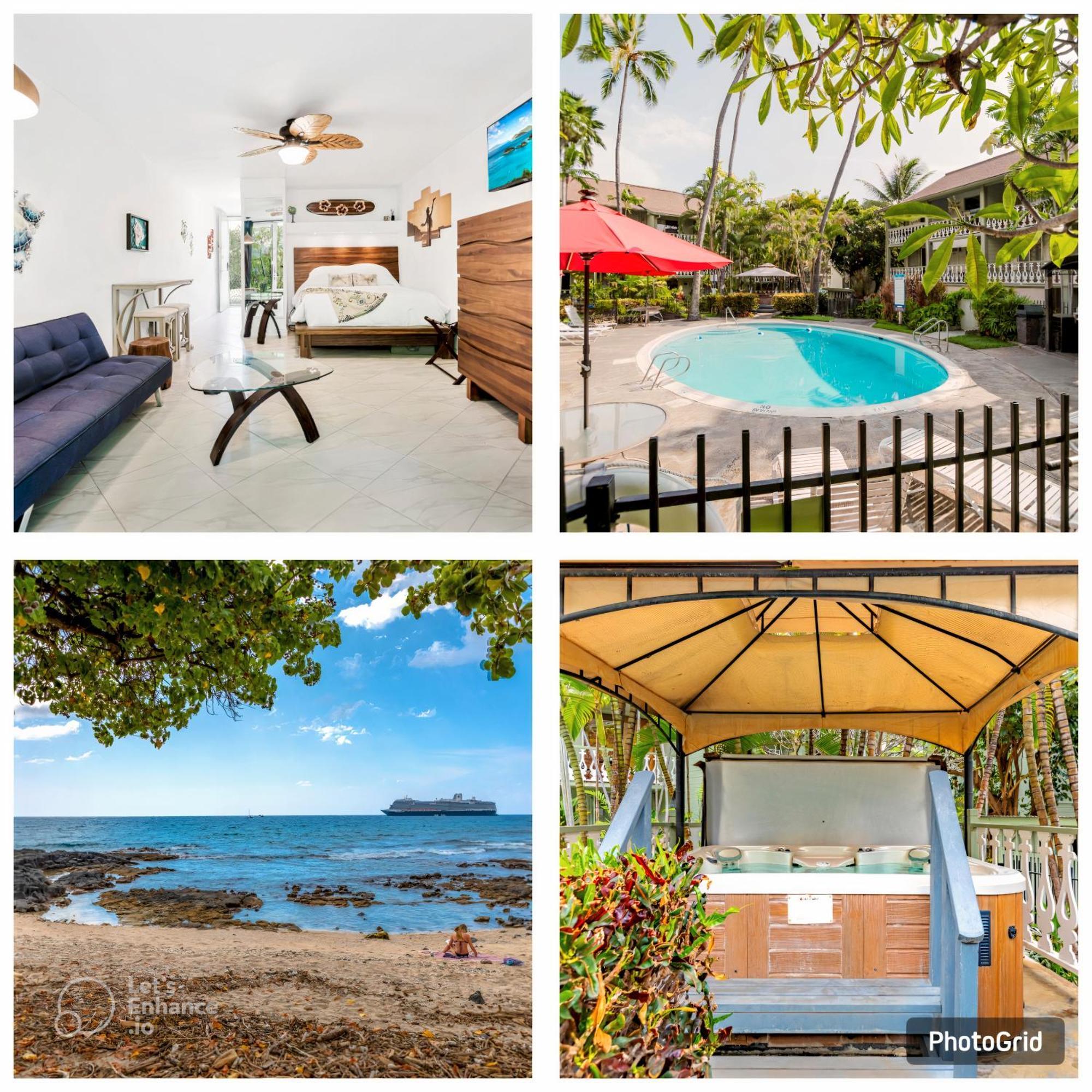 Downtown Hawaiian Theme Condo With Hot Tub, Pool & Beach - Kona Islander Inn Kailua-Kona Dış mekan fotoğraf